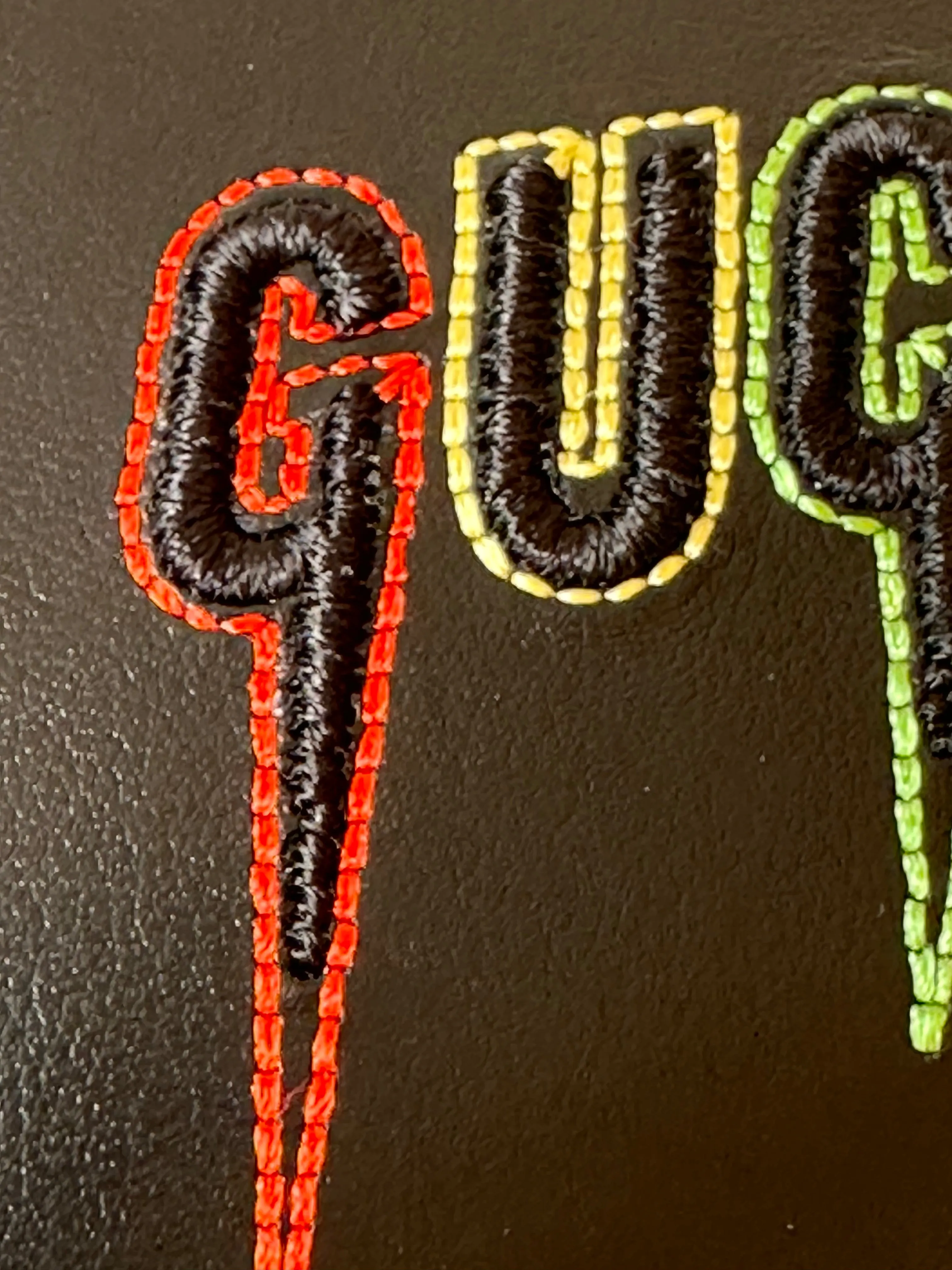 Gucci Blade Embroidered Card Case in Black