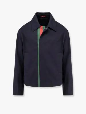 Gucci Cotton Gabardine Jacket With Embossed Logo