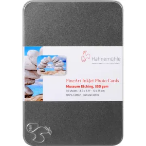 Hahnemühle Museum Etching Paper with Tin Box | 4 x 6", 30 Sheets