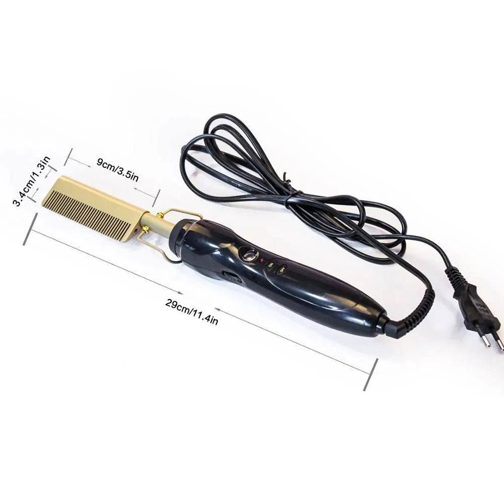 Hair Curler And Straightener Comb