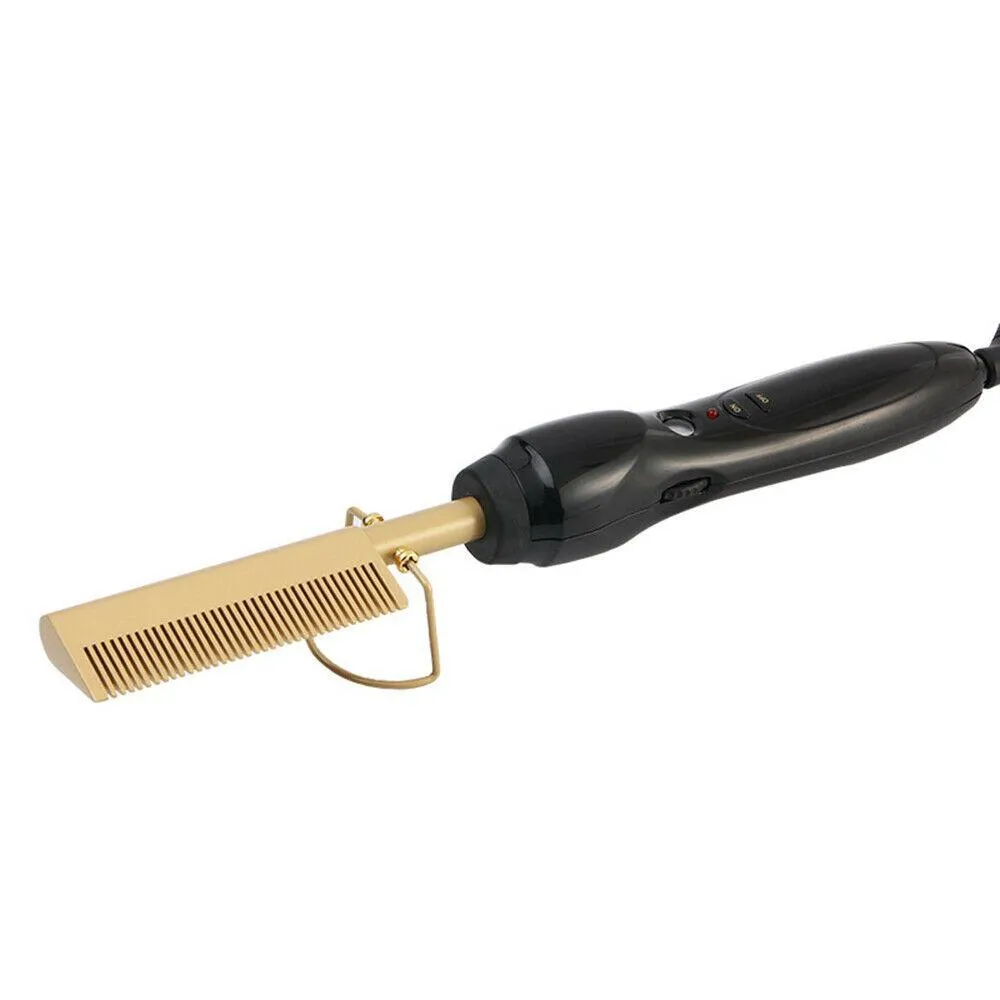 Hair Curler And Straightener Comb