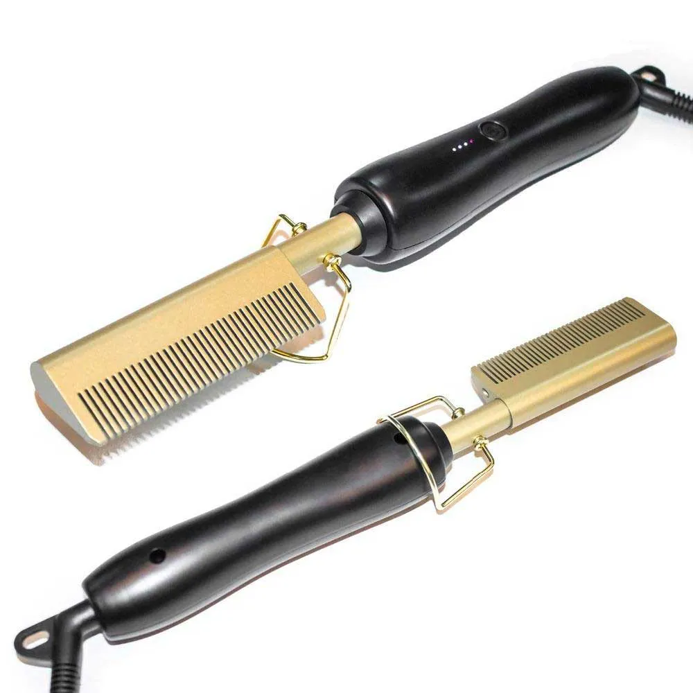Hair Curler And Straightener Comb