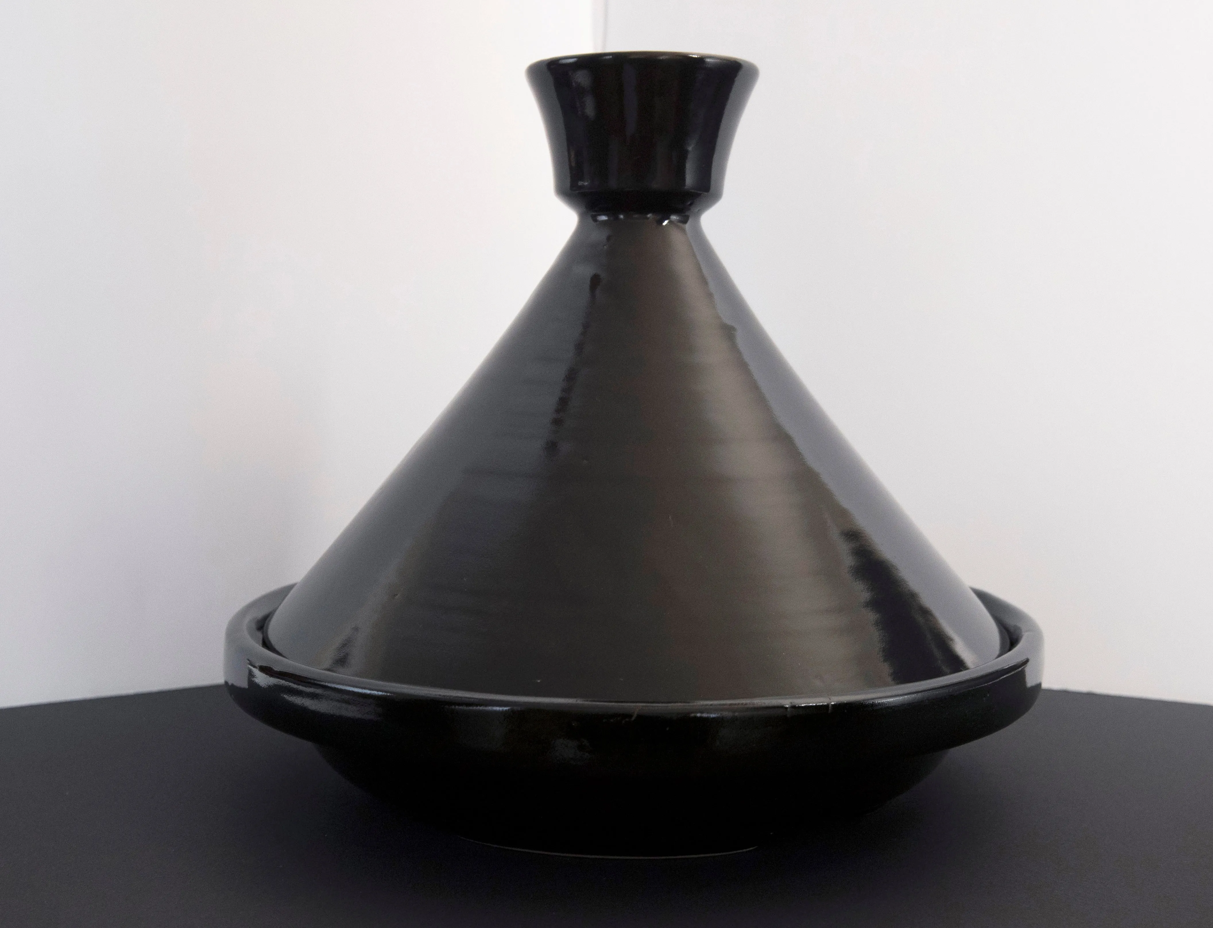 Hand Painted Black Moroccan Cooking Tagine