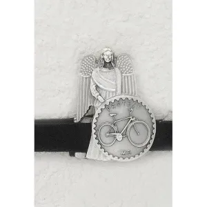 Handle Bar Clip with Bicycle and Guardian Angel