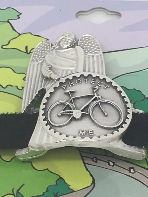 Handle Bar Clip with Bicycle and Guardian Angel