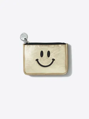 Happy Leather Purse - Gold