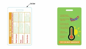 Heat Stress Recognition Badge (Package of 50) - #402907