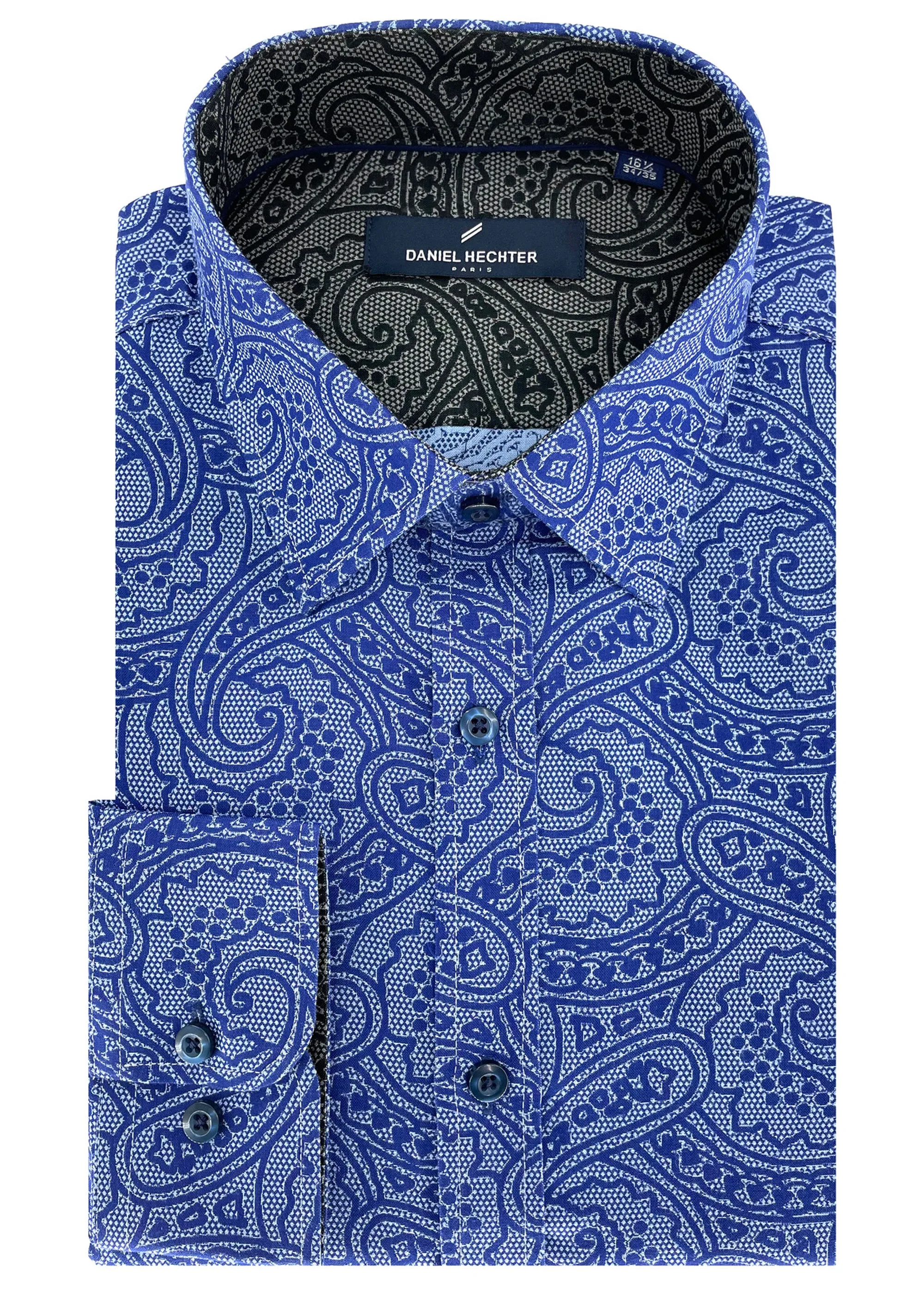 Hechter Paris Paisley Slim Fit Non-Iron Dress Shirt
