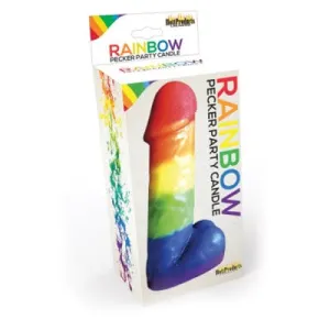 Hott Products - 7 Inch Penis Candle - Rainbow