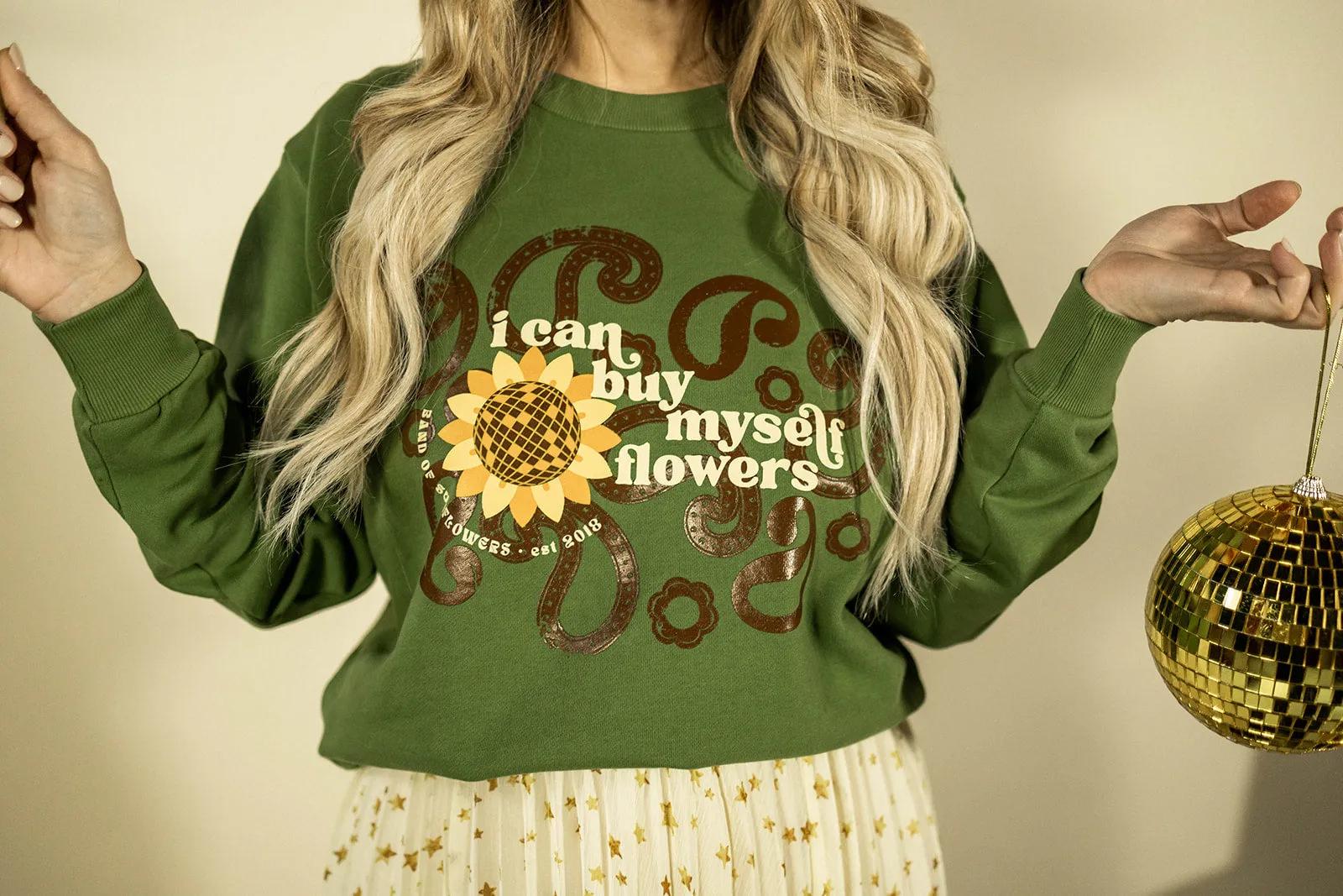 i can buy myself flowers crewneck sweatshirt