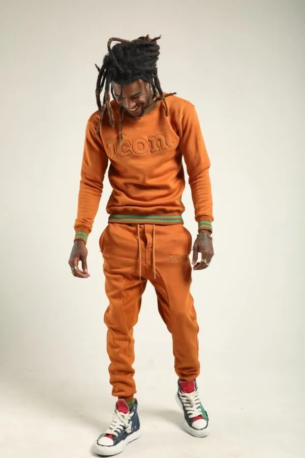 ICON  Embossed Crew Neck Suit