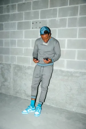 ICON  Embossed Crew Neck Suit