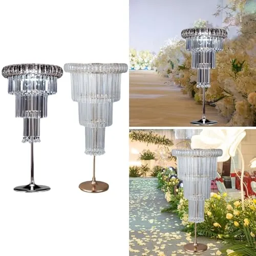ILSMYSUTRA Acrylic Centerpiece Vase Living Room Table Home D©cor Wedding Reception Vase Silver| Centerpieces & Table Déco