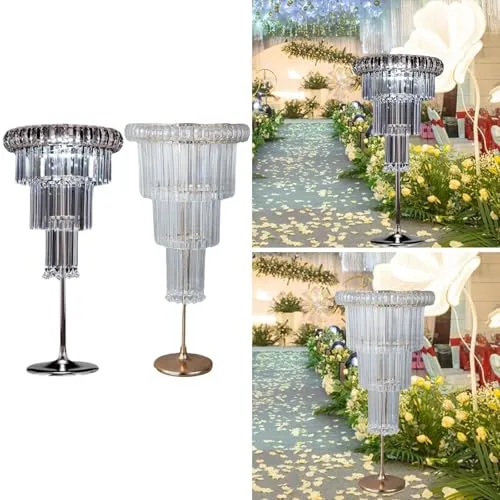 ILSMYSUTRA Acrylic Centerpiece Vase Living Room Table Home D©cor Wedding Reception Vase Silver| Centerpieces & Table Déco