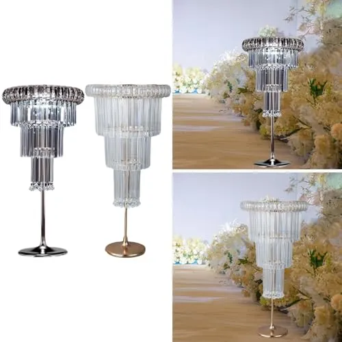 ILSMYSUTRA Acrylic Centerpiece Vase Living Room Table Home D©cor Wedding Reception Vase Silver| Centerpieces & Table Déco