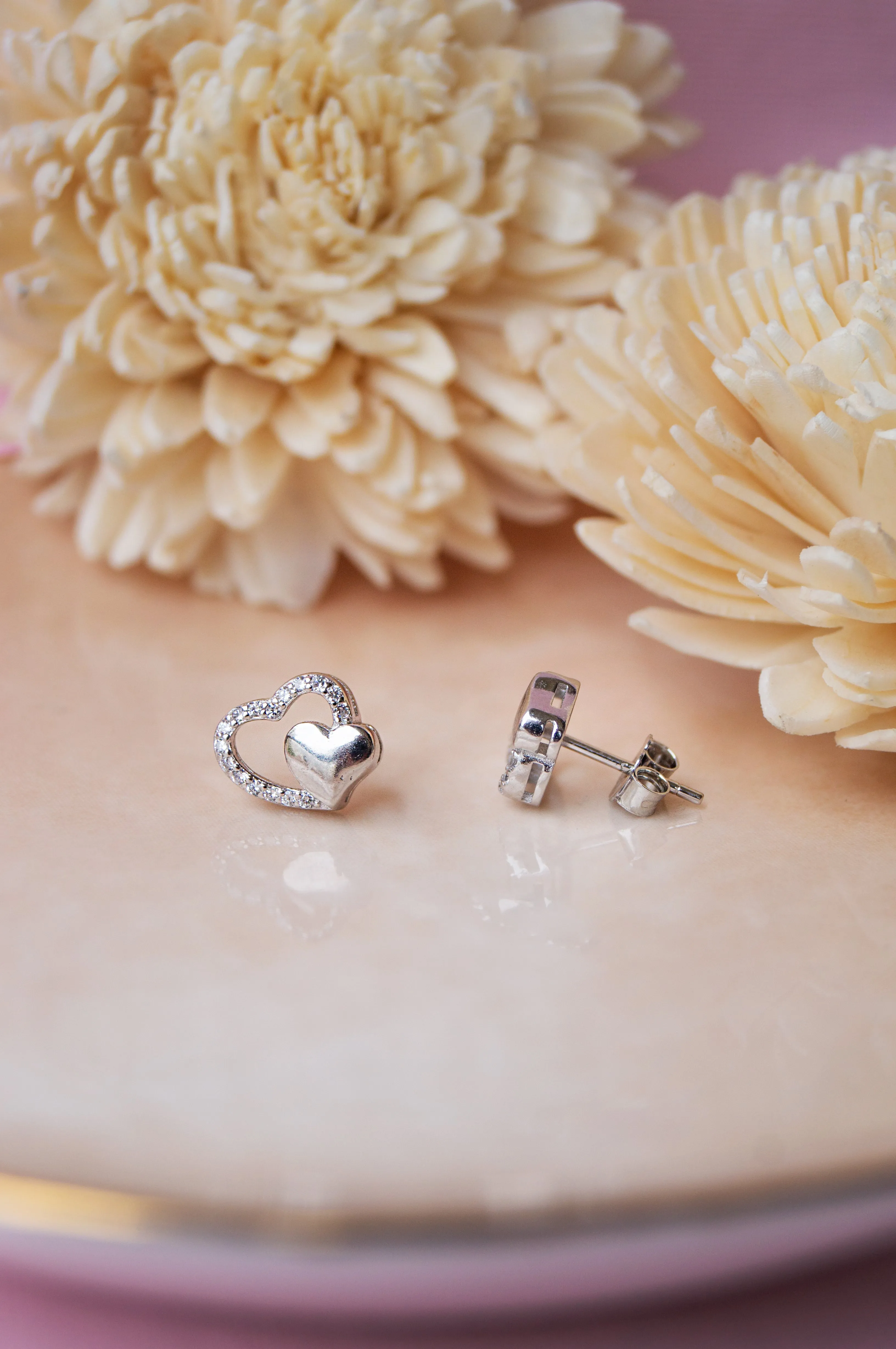 In Your Heart Sterling Silver Earrings
