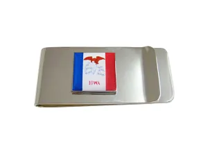 Iowa State Flag Pendant Money Clip
