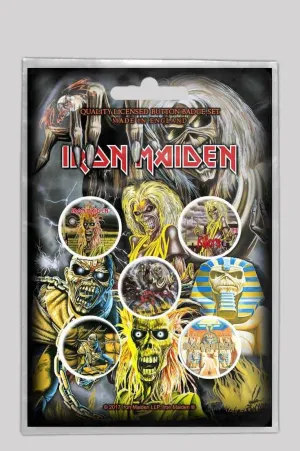 Iron Maiden Button Badge Pack - Early Albums