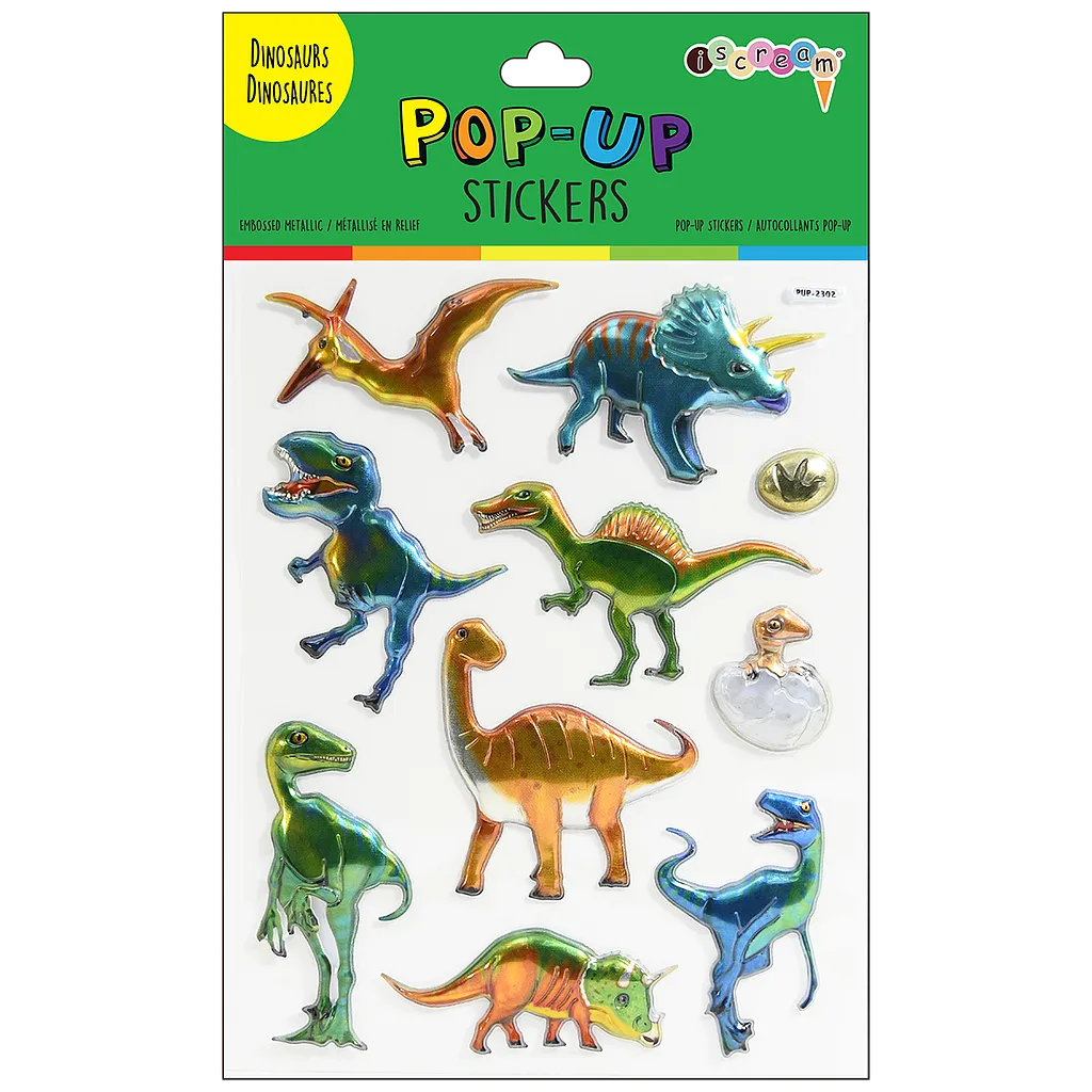 Iscream Dinosaur Pop-Up Stickers