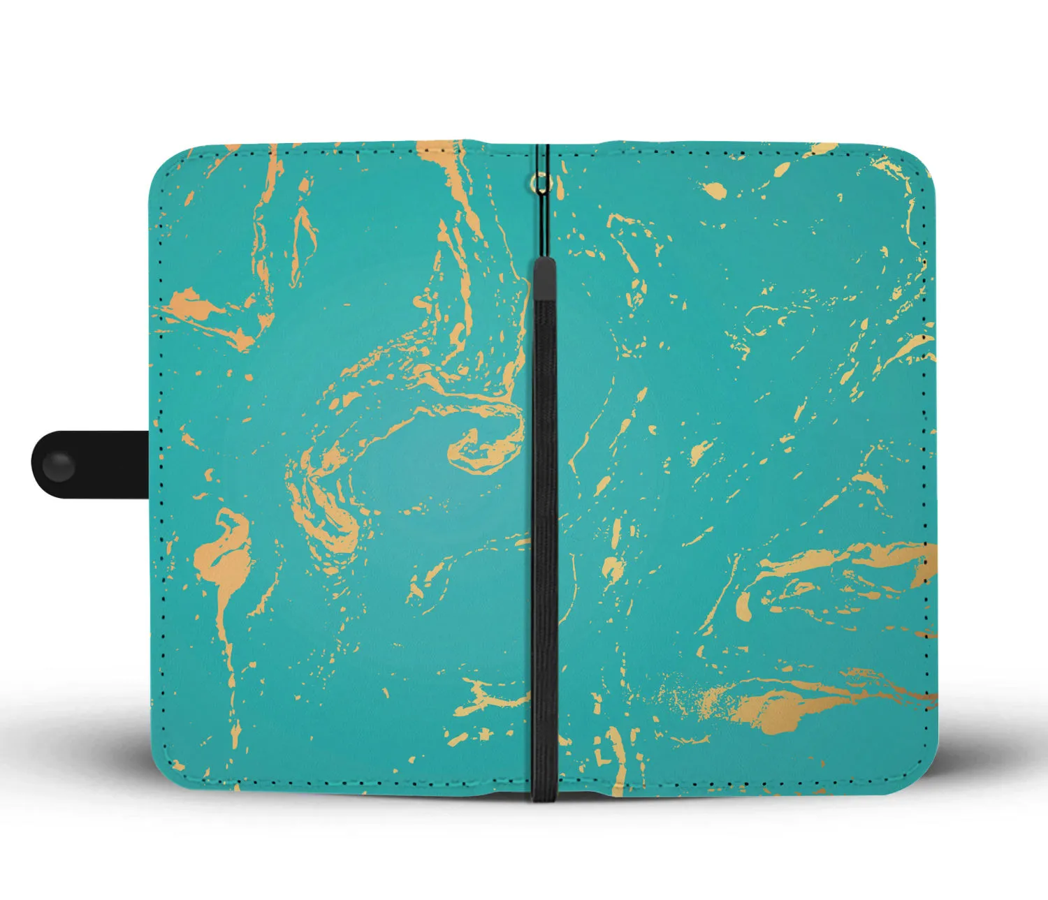 Jade Green & Gold Specks Phone Wallet Case