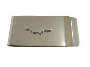 Jamaica Map Shape Money Clip