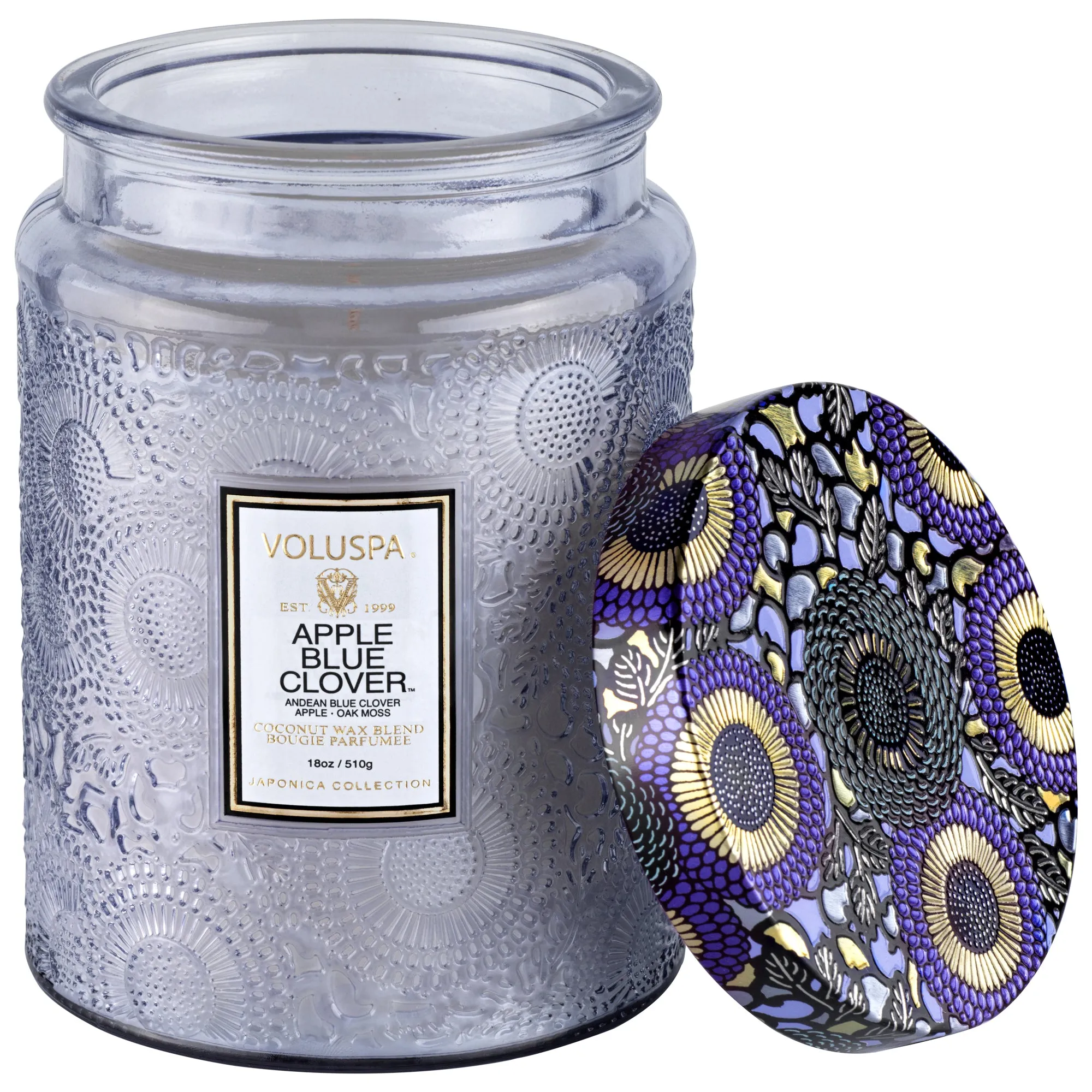 Japonica Large Jar, Apple Blue Clover