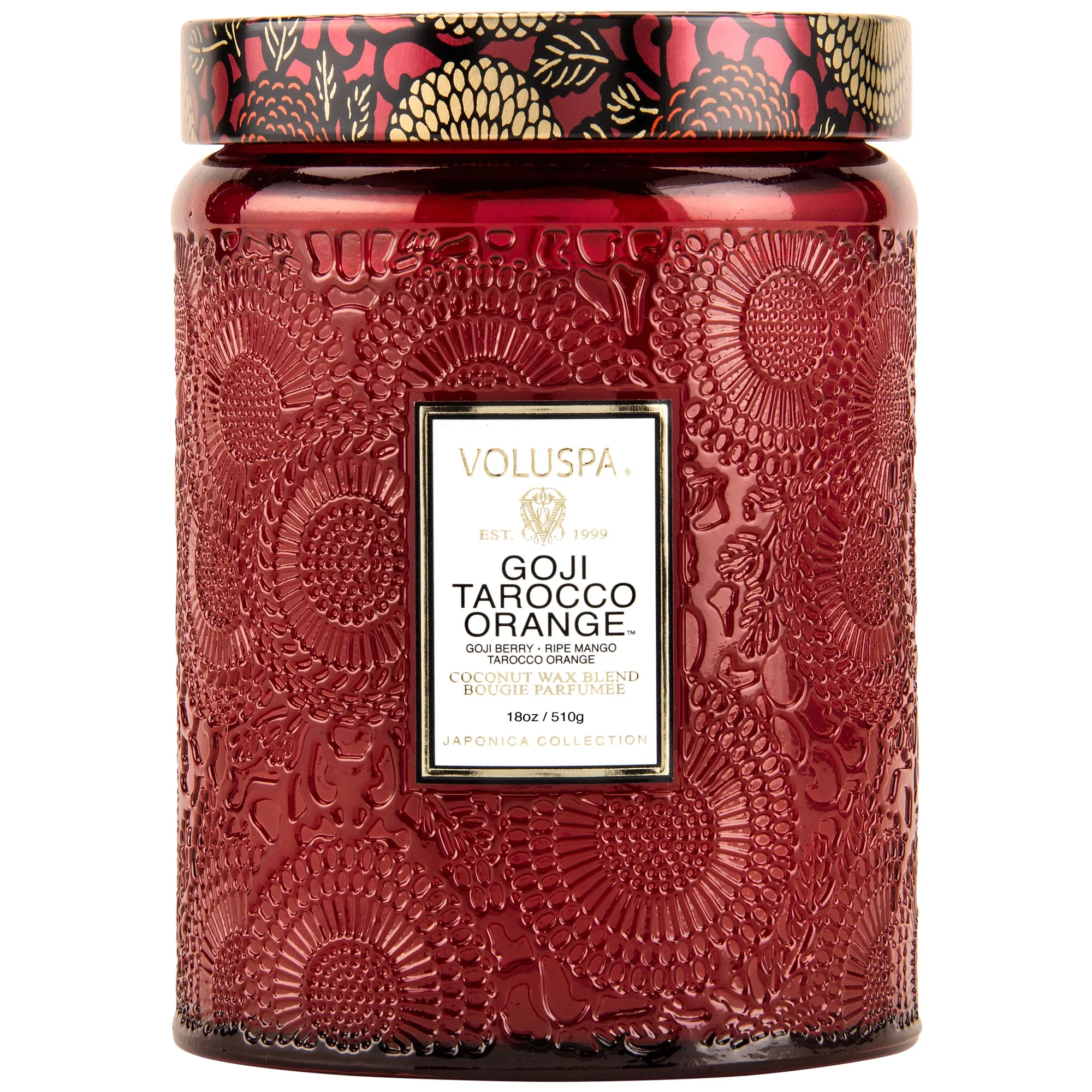 Japonica Large Jar, Goji Tarocco Orange