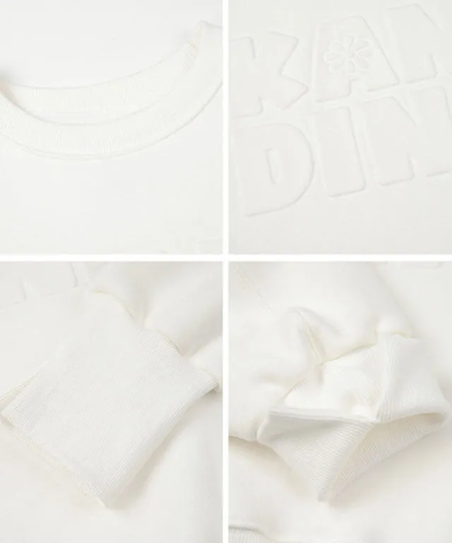 KANDINI Embossed-Logo SweatShirt - White