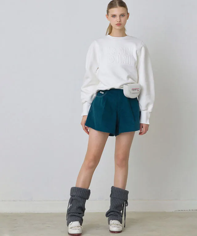 KANDINI Embossed-Logo SweatShirt - White