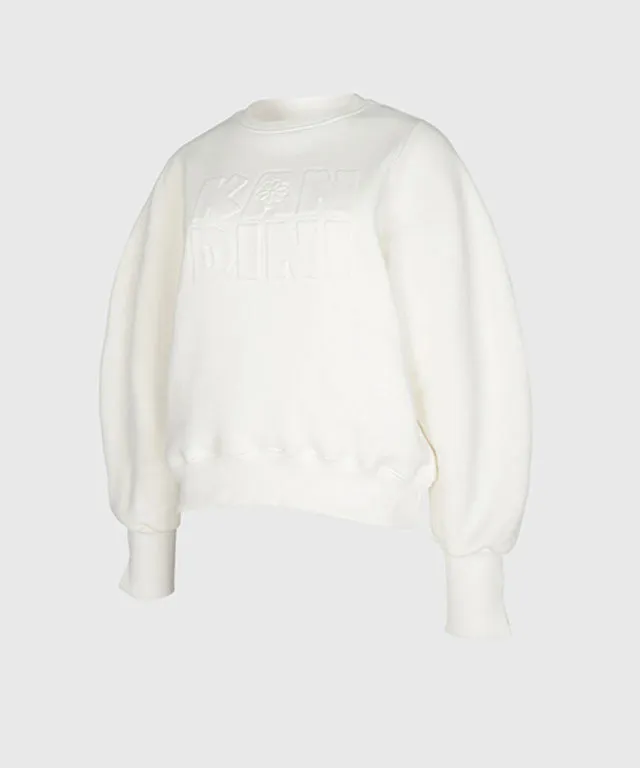 KANDINI Embossed-Logo SweatShirt - White