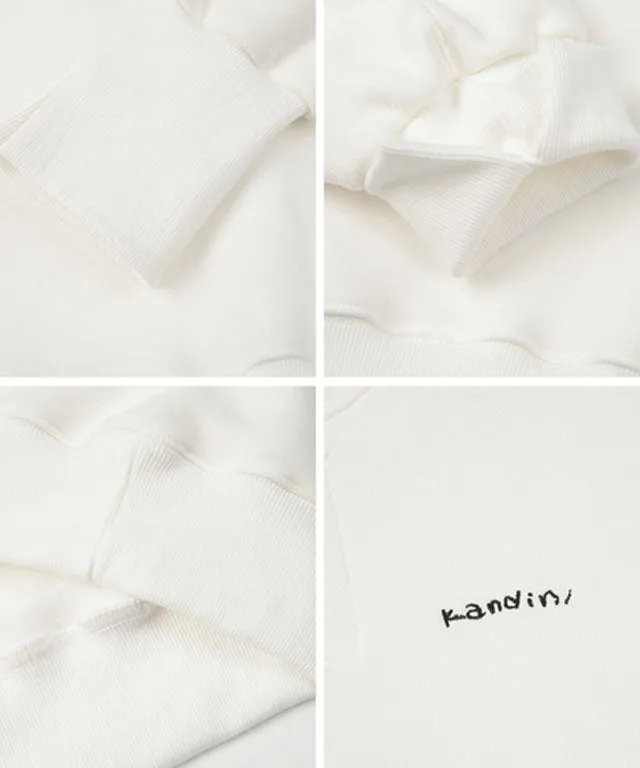 KANDINI Embossed-Logo SweatShirt - White