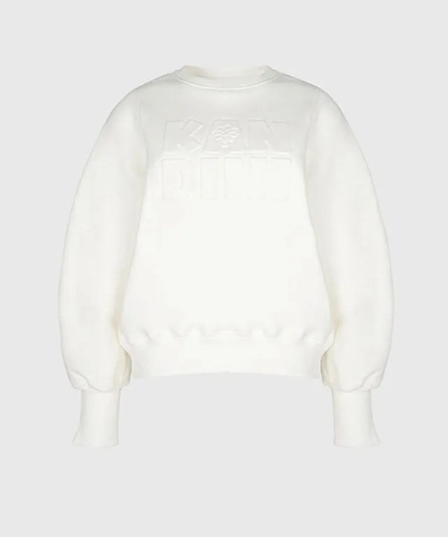 KANDINI Embossed-Logo SweatShirt - White