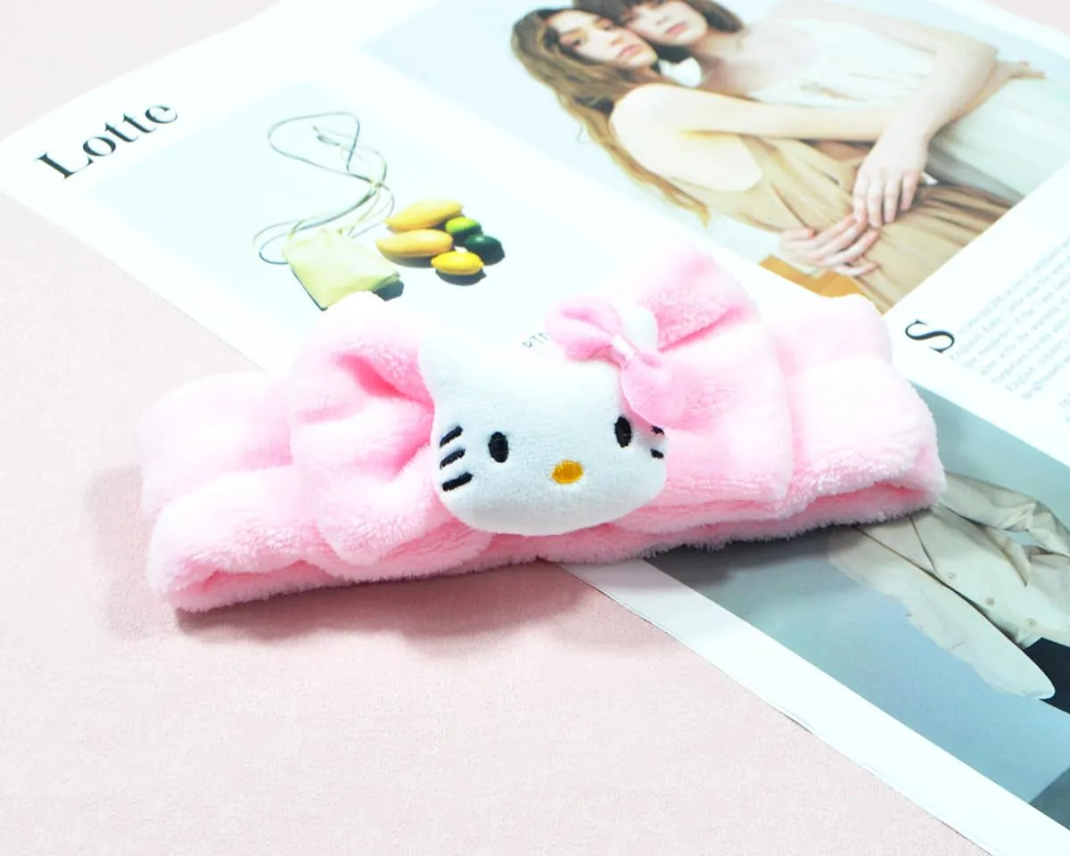 Kawaii Headband for Spa, Makeup, Face Washing & Pajama Parties - Suitable for Girls and Women (F)