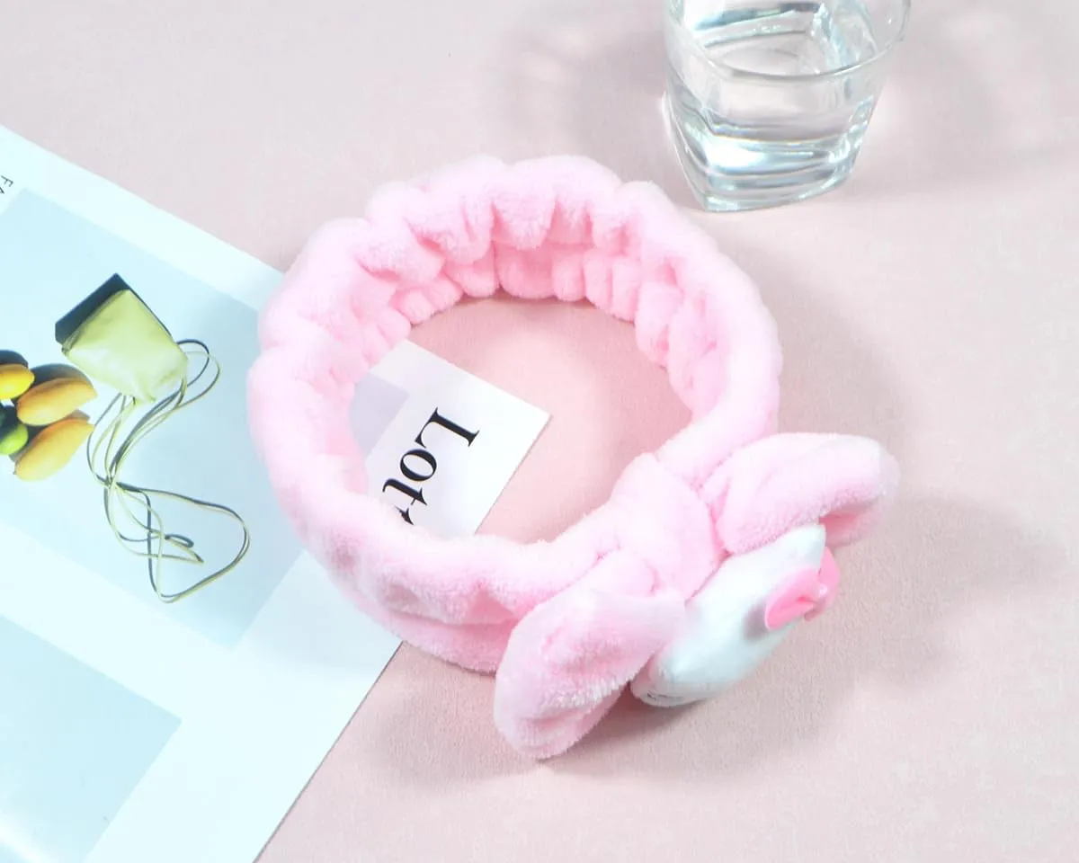 Kawaii Headband for Spa, Makeup, Face Washing & Pajama Parties - Suitable for Girls and Women (F)