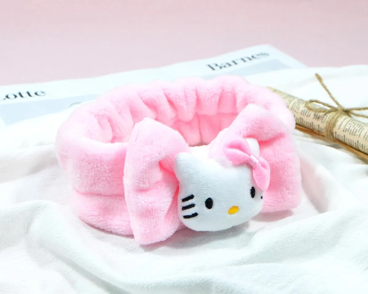 Kawaii Headband for Spa, Makeup, Face Washing & Pajama Parties - Suitable for Girls and Women (F)