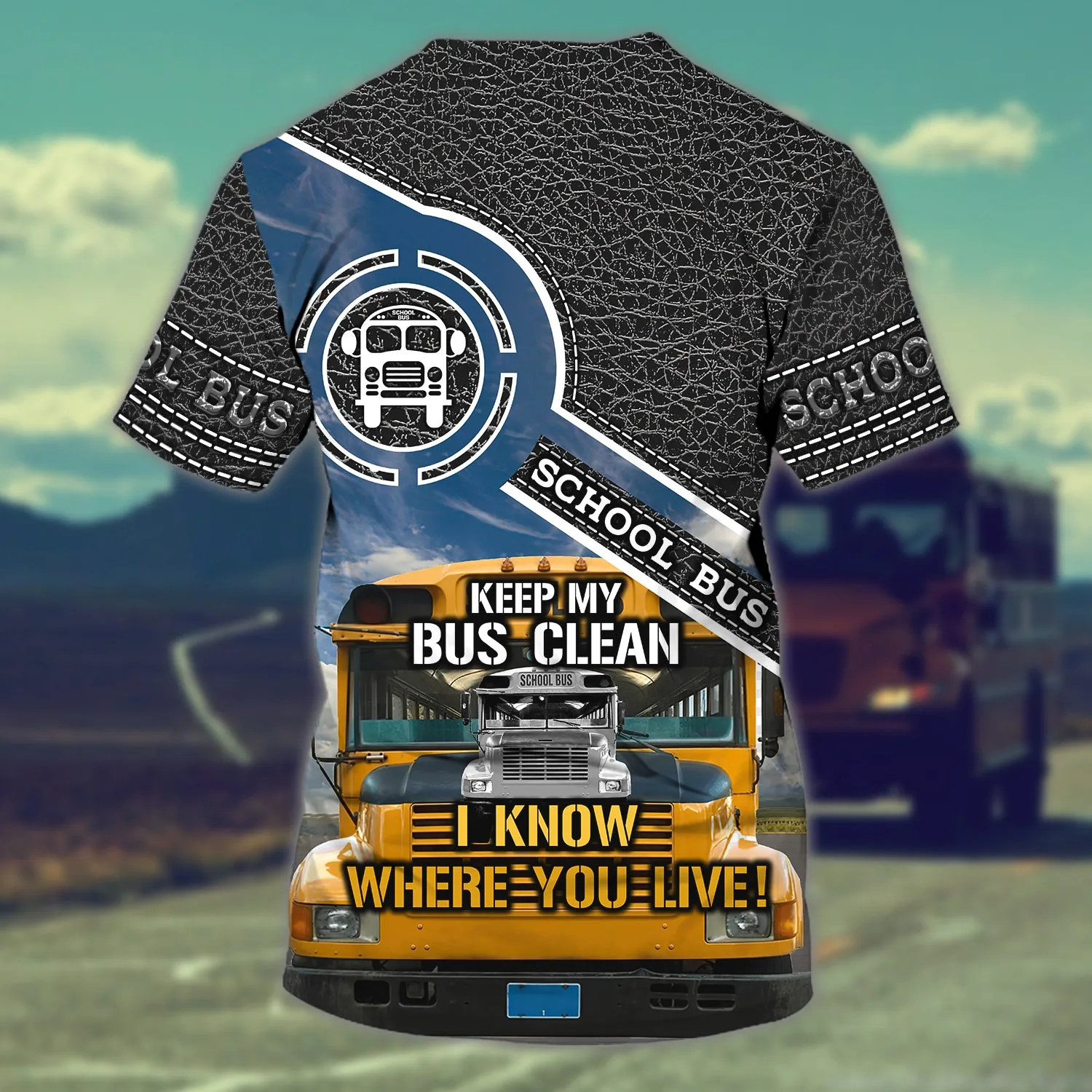 Keep My Bus Clean - Personalized Name 3D Tshirt