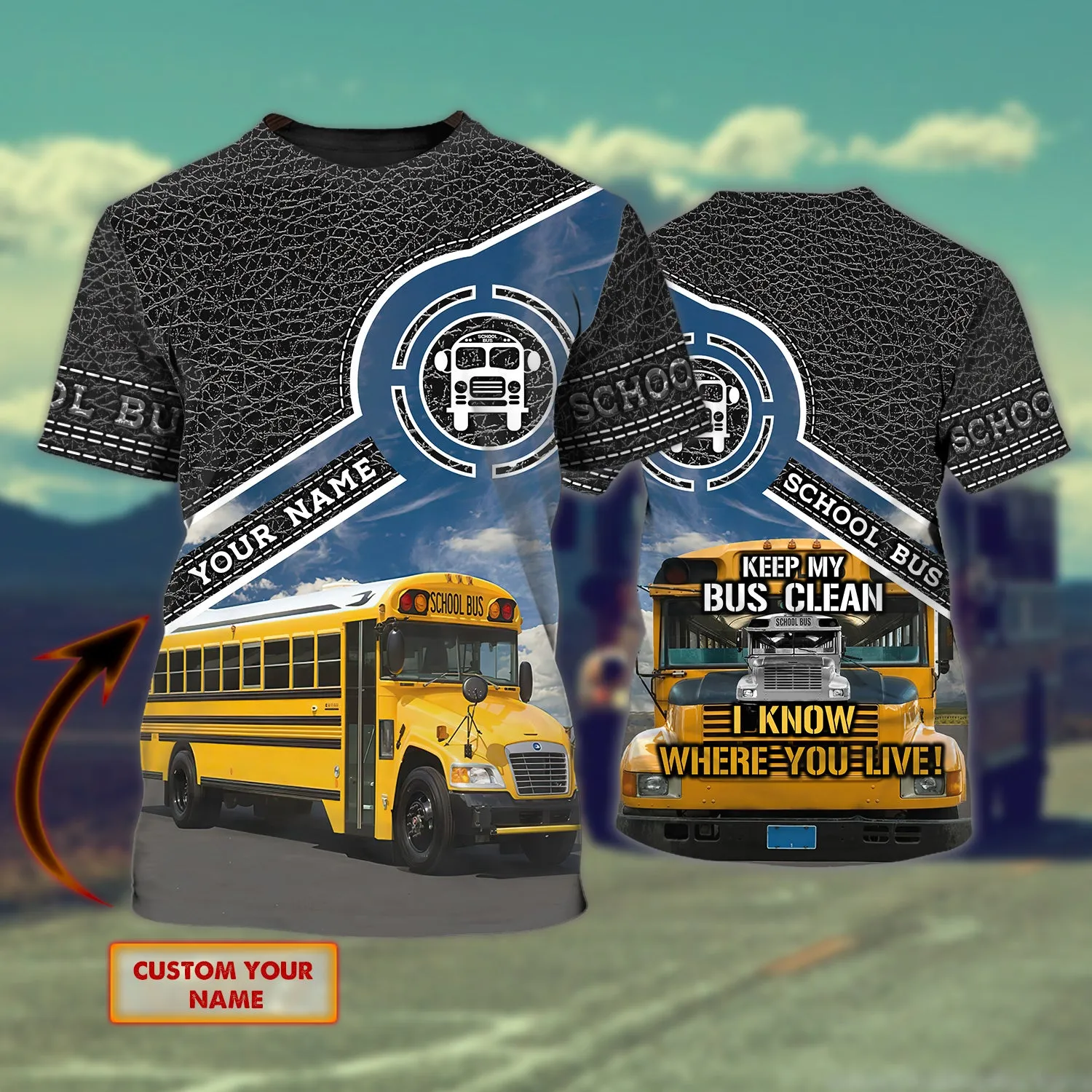 Keep My Bus Clean - Personalized Name 3D Tshirt