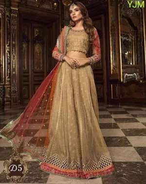 Lahnga Choli In Gold Color By Maria.B Model# C 1724
