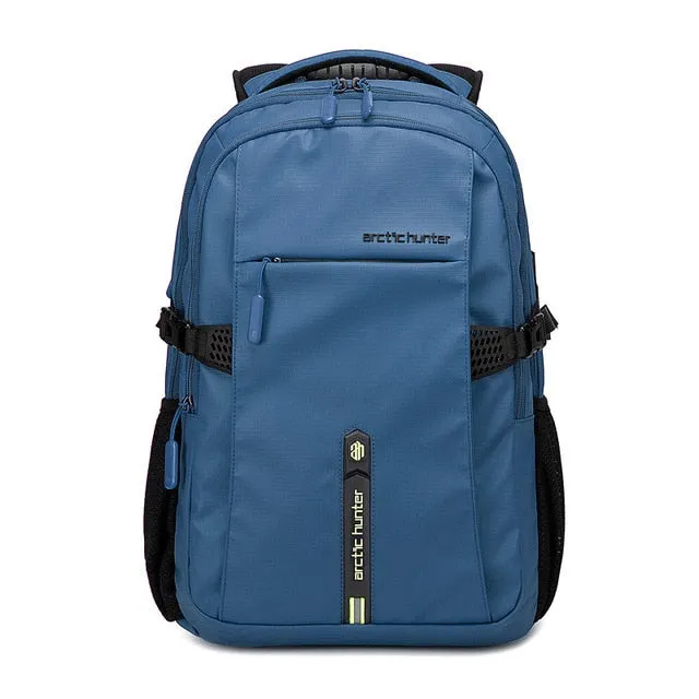 Large Cabin-Ready Laptop & Travel Backpack, 32 Liters, Black/Blue/Gray