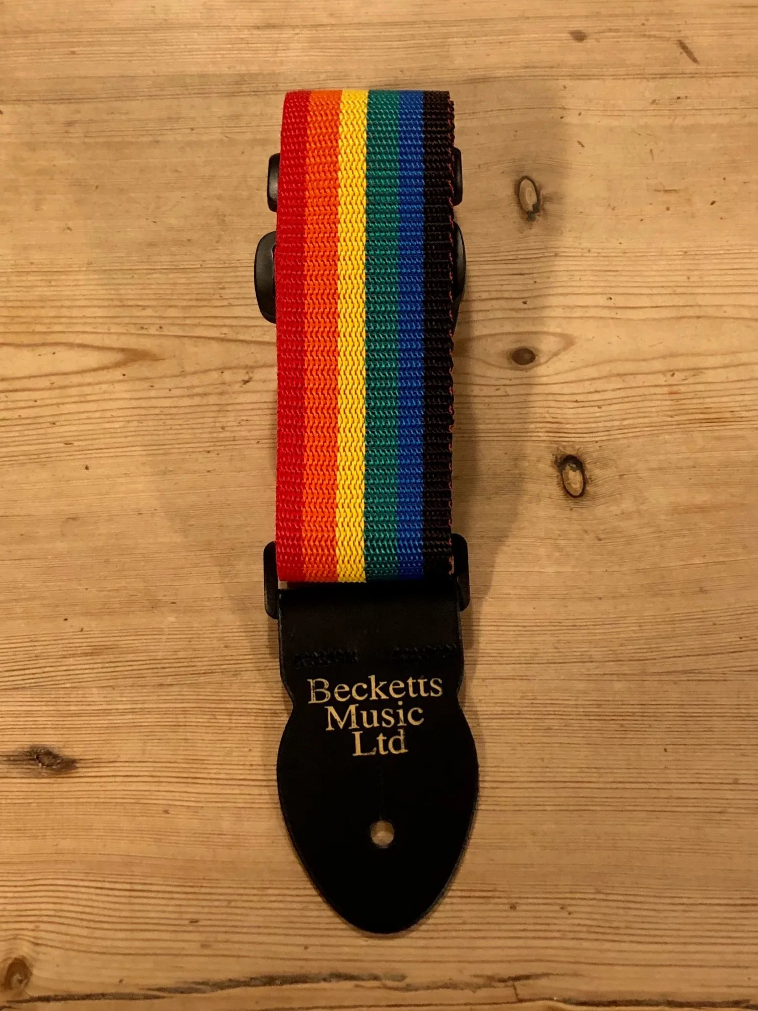 LG 2" Standard Electric / Small Rainbow Webbing Guitar Strap