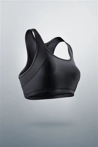 LINEBREAK WOMEN'S COMPRESSION CROP TOP - BLACK