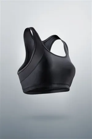 LINEBREAK WOMEN'S COMPRESSION CROP TOP - BLACK