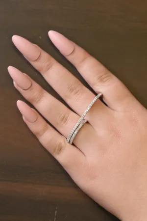 Link Chain Delicate Diamond Ring