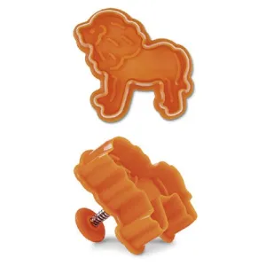 Lion Cookie Cutter Stamper with Ejector 5cm