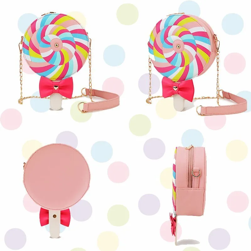 Lollipop Candy Crossbody Bag: Circular Shoulder Bag