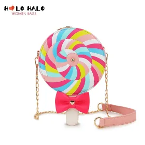 Lollipop Candy Crossbody Bag: Circular Shoulder Bag