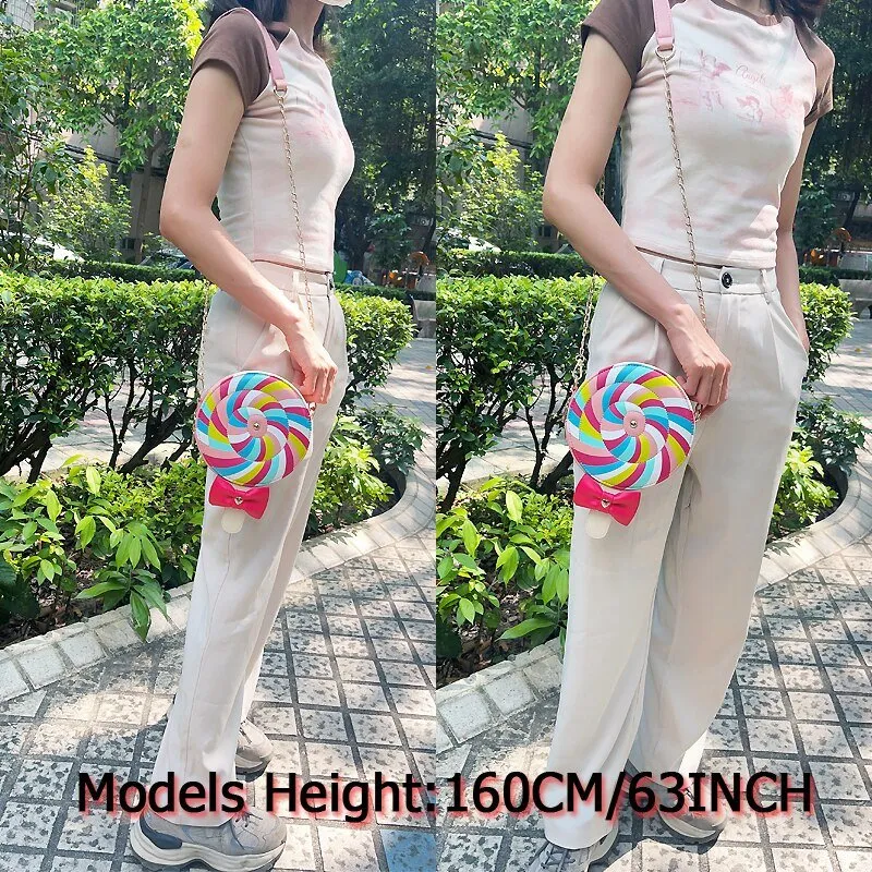 Lollipop Candy Crossbody Bag: Circular Shoulder Bag