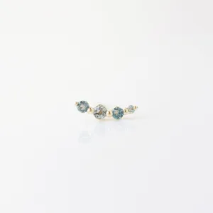 London Blue Topaz Shooting Star Climber Earring