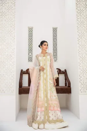Long Organza Frock in White Color #Y6025