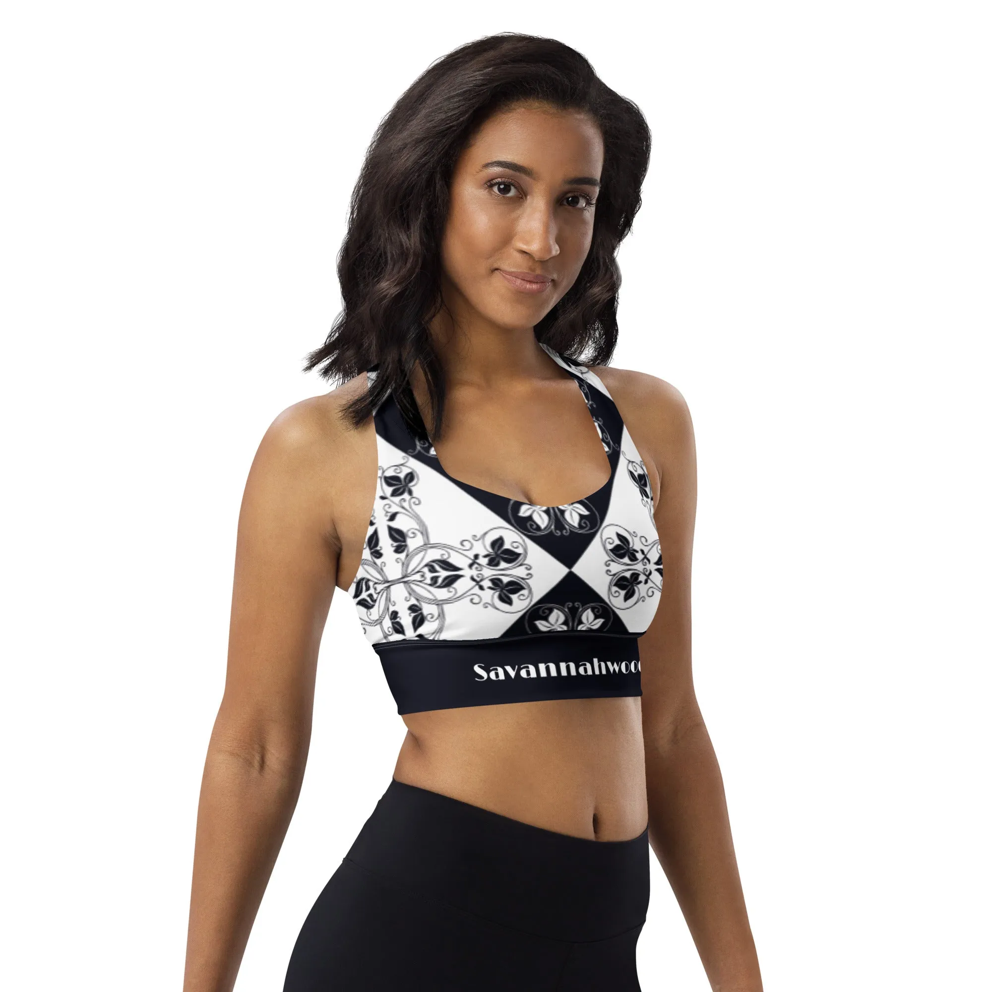 Longline sports bra Xari Navy